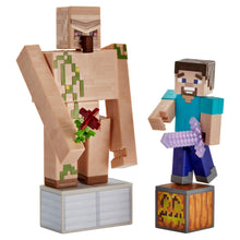 Load image into Gallery viewer, Minecraft Steve & Iron Golem Comic Maker Action Figure Set