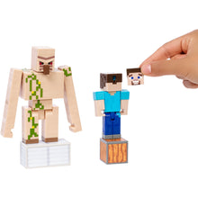 Load image into Gallery viewer, Minecraft Steve & Iron Golem Comic Maker Action Figure Set