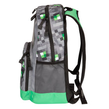 Load image into Gallery viewer, Minecraft 17" Emerald Survivalist Backpack
